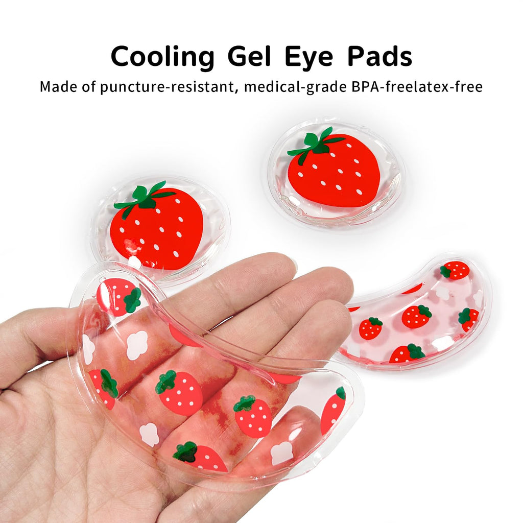 Conbella 4PCS Gel Eye Ice Pack Set Reusable, Cold and Hot Compress for Eyes