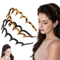 Vrose Flosi Zig Zag Headbands - U Shaped Hair Comb Headband with Slanted Rounded Teeth - Flexible Lightweight No Headache Hair Band Slicked Back Styling Accessories 90s Retro Y2K Gifts fr Women & Men