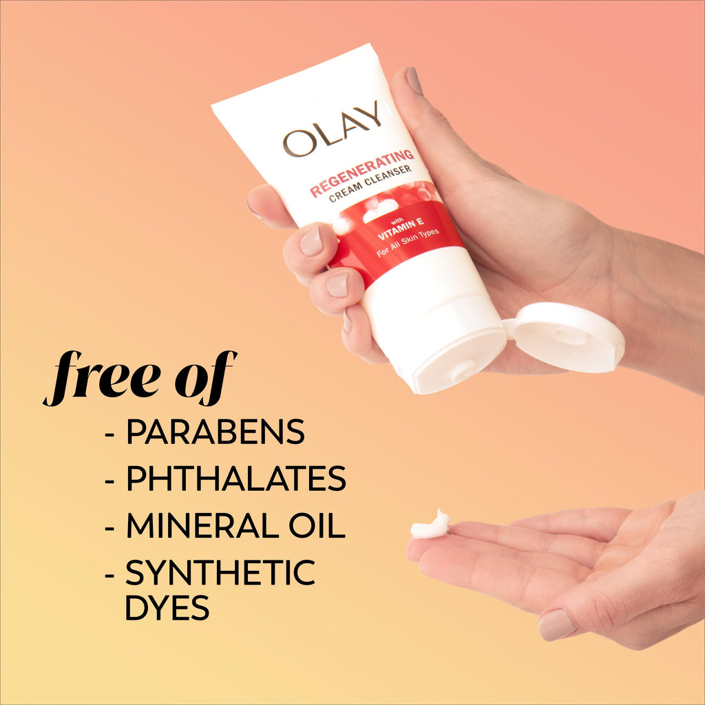 Olay Regenerist Regenerating Cream Cleanser Face Wash, 5 Fl Oz, Pack of 3