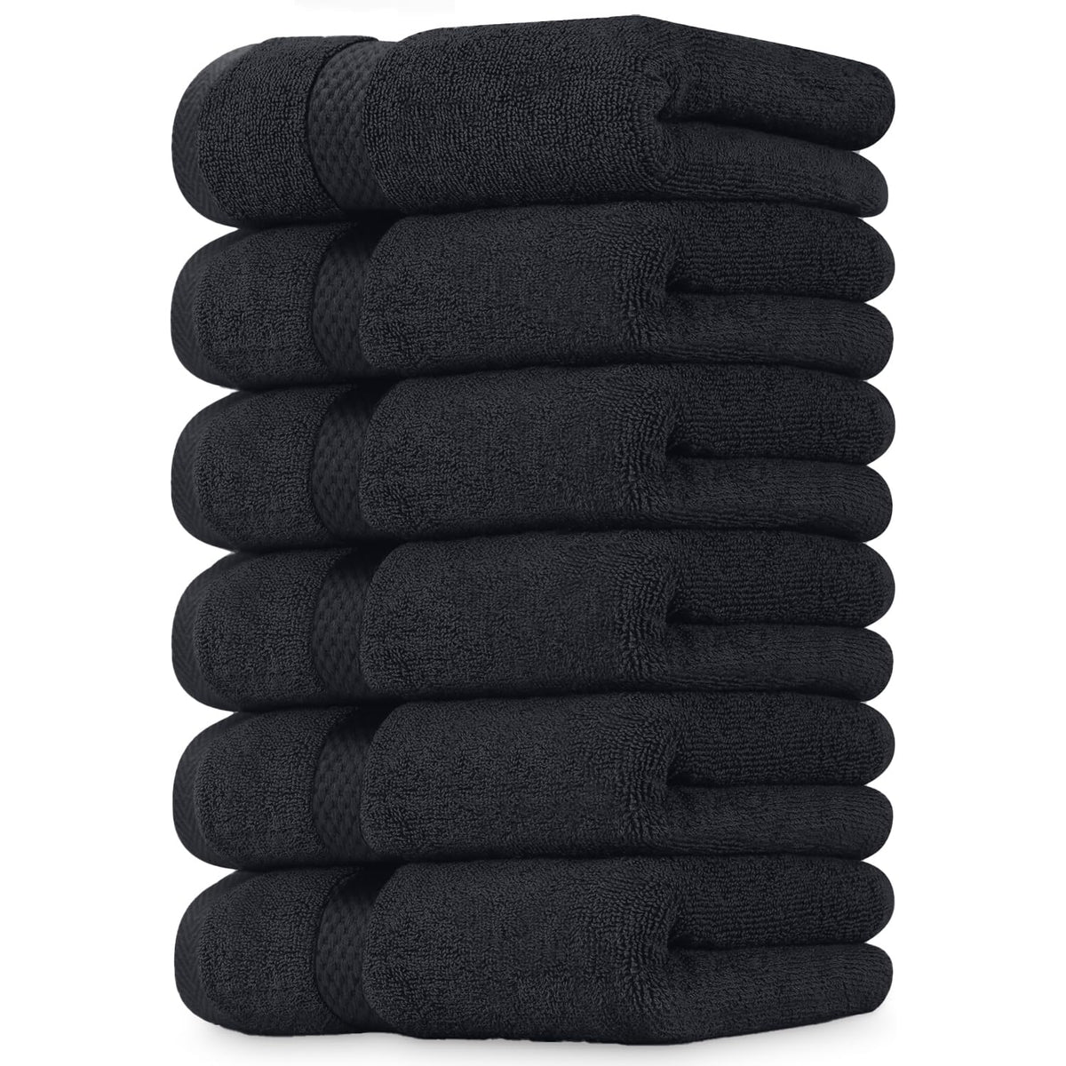DAN RIVER 6-Pack Premium Hand Towels (16x28 Inches) - 100% Cotton, Ultra Soft, Lightweight, Highly Absorbent Towels for Bathroom, Spa, Gym, Salon, Hotel, and Travel - Opal Blue