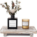 Wood Bathroom Tray Farmhouse Decor Kitchen Soap Holder, 9"x6" Retrowhite