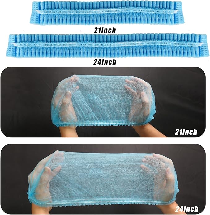 Disposable Bouffant Caps 100pcs,24inches Hair Net, Elastic Dust Cap for Food Service,Salon,Spa,Kitchen Head Cover