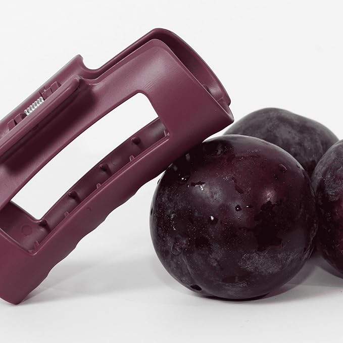 Mello Medium Hair Clip - Flexible Comfort Hair Claw for Women, Strong Hold for Thick & Thin Hair Styling, Durable Material, Matte Non-Slip Finish, Made in Korea, Patent Pending (Burgundy, Medium)