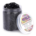 HOYOLS Assorted Size Small Rubber Bands for Black Elastics Hair Ties Braiding Ponytail Holders Mixed Size Mini Rubberbands for Girls Thick Hair No Damage 600pcs (MIX)
