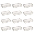 Thintinick 12 Pack Rectangular Clear Plastic Storage Containers