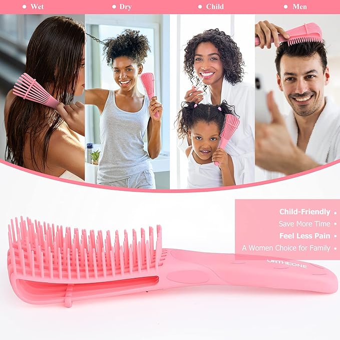 URTHEONE Detangling Brush for Black Natural Hair, 3A-4C Curly Afro Brush