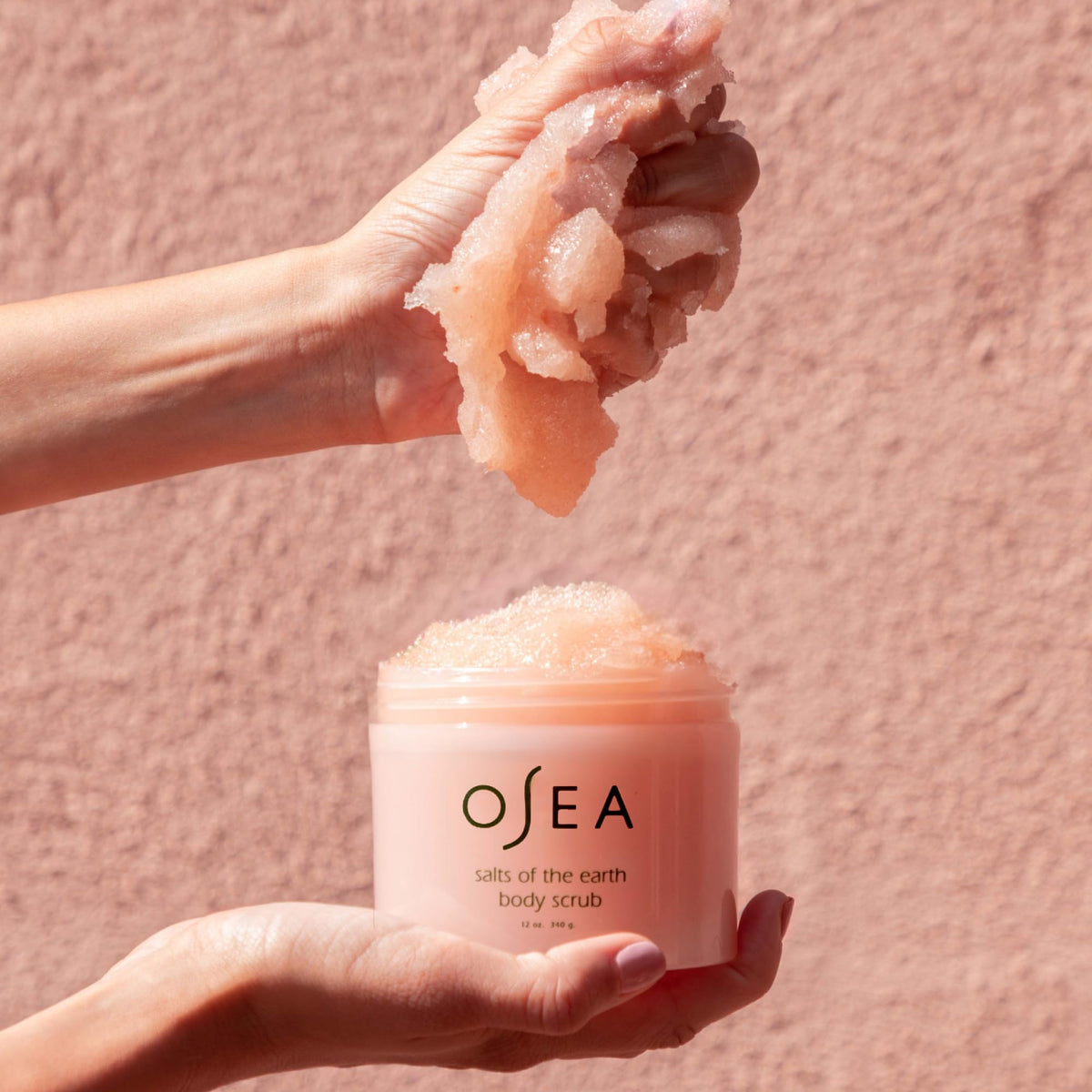 OSEA Salts of the Earth Body Scrub 12 oz - Pink Himalayan Salt Scrub - Gentle Body Exfoliation Skincare - Ideal Spa Gift for Pampering - Clean Beauty & Vegan Body Care