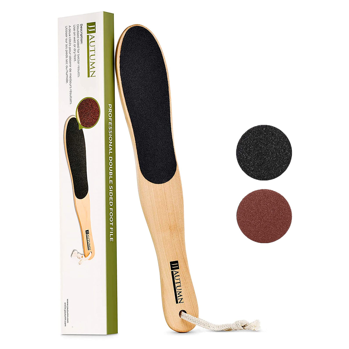 Spa Quality Foot Rasp/Callus Remover Double Sided Wood Professional Foot File Callus Remover for Pedicure and Foot Care - Can Be Used On Both Wet and Dry Feet Achieve Smooth, Silky Feet