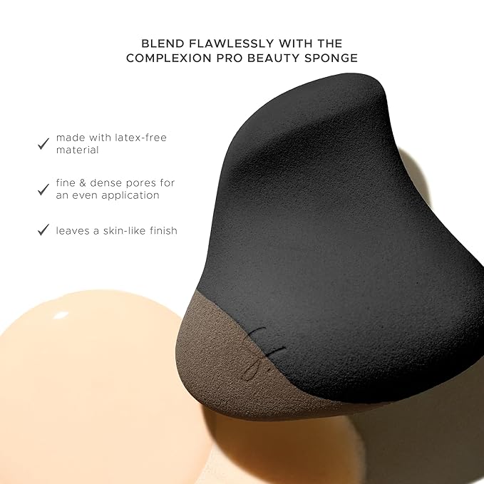 Strokes Beauty Lab Original Beauty Blender Makeup Sponge Applicator for Powder, Cream & Liquid, Beauty Tools Puff, Streak Free Application, Vegan, Cruelty Free Made in USA, Black (3 Pieces)