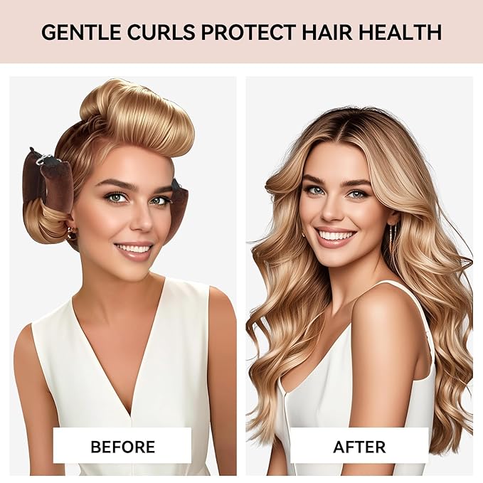 Togayu Heatless Curls Overnight Hair Care Set - Jumbo Velvet Hair Curlers