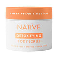 Native Exfoliating Body Scrub, Sweet Peach & Nectar Scent, Gentle Body Polish for Soft, Smooth Skin, Made without Sulfates, Parabens, or Dyes, 12 oz