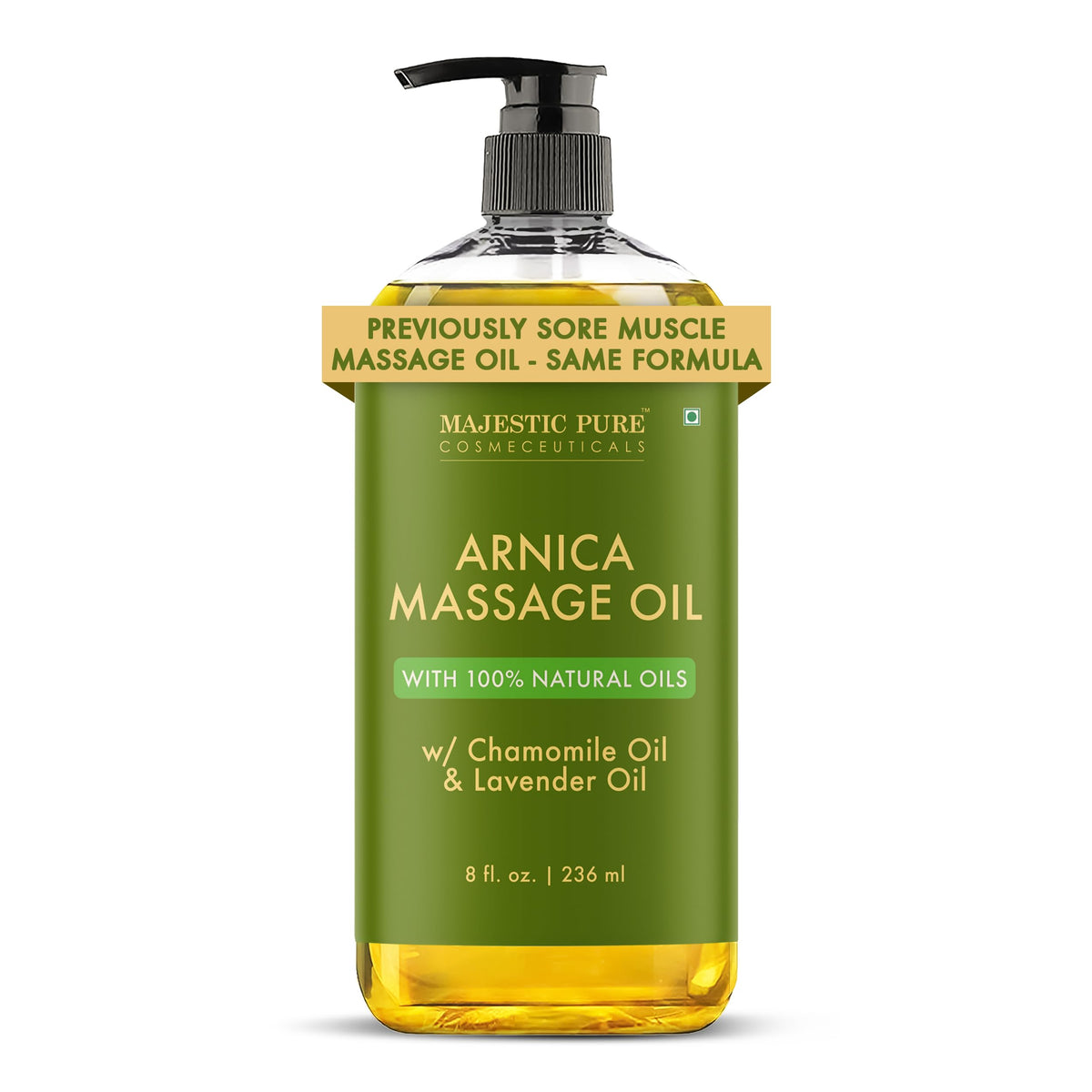 Majestic Pure Cellulite Massage Oil, Toning Body Blend, 8 Fl Oz, 2-Pack