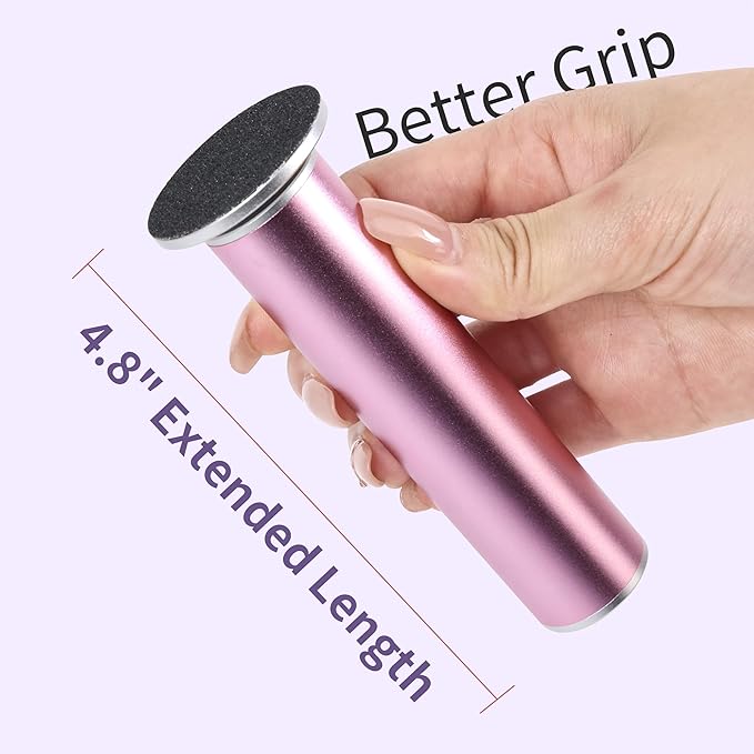 FancyJun Electric Foot Callus Remover with 120pcs Sandpaper Discs(3 Sizes), Professional 800RPM Aluminum 4.8 Inches Callus Remover for Feet, Stepless Speed Control for Dead Skin (Black)