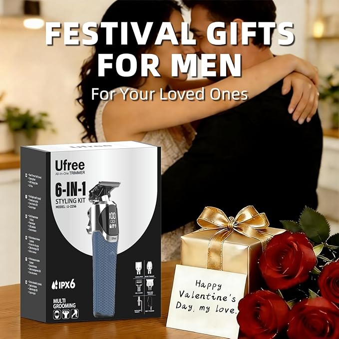 Ufree 6-in-1 Beard Trimmer for Men, Electric Shaver Razor,Hair Trimmer