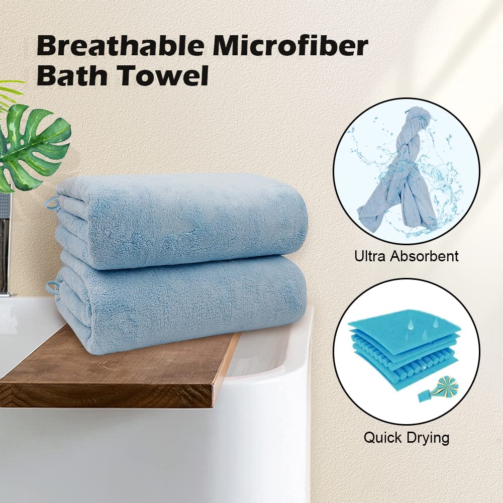 Orighty Bath Towels, Soft Feel Bath Towel, 2 Pack (27'' x 54'')