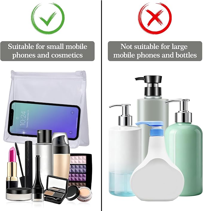 Arroyner 20 PCS Mini Clear Makeup Bag Small Clear Plastic Cosmetic Bags with Zipper Travel Toiletry Makeup Bag