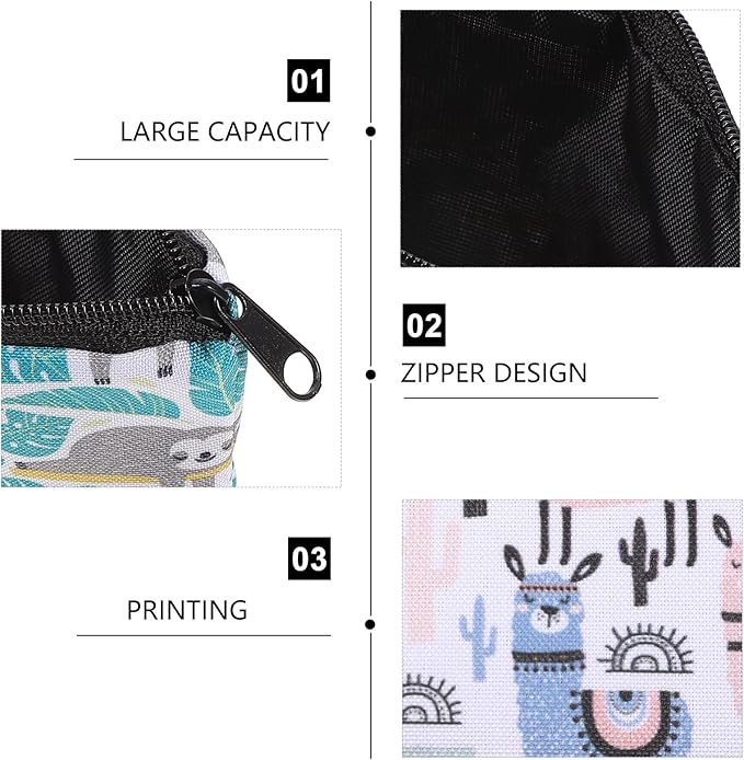 EXCEART 3Pcs Napkin Storage Bags Portable Napkin Pads Storage Bag Zipper Pouch Pad Holders Waterproof Cosmetic Travel Purse Organizers (Assorted Color)