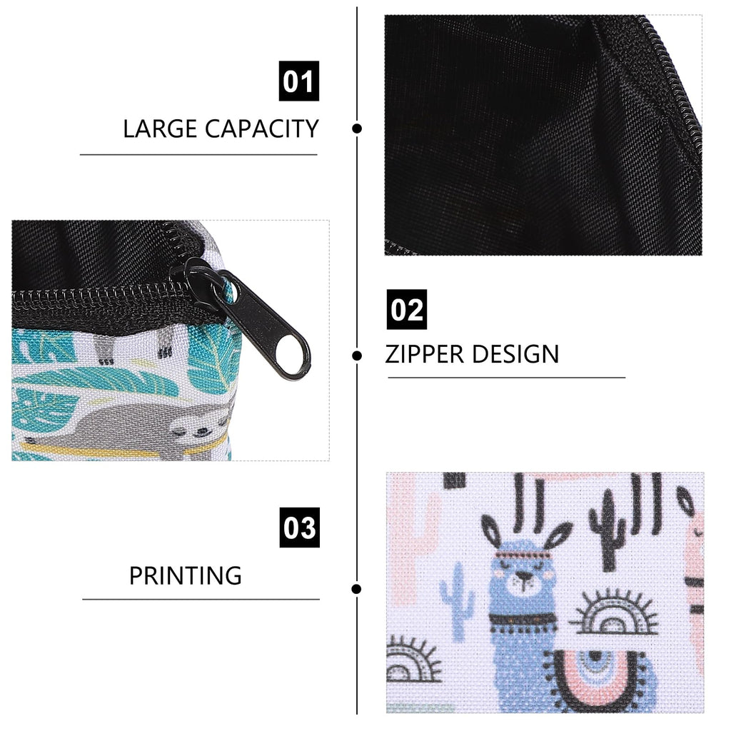 EXCEART 3Pcs Napkin Storage Bags Portable Napkin Pads Storage Bag Zipper Pouch Pad Holders Waterproof Cosmetic Travel Purse Organizers (Assorted Color)