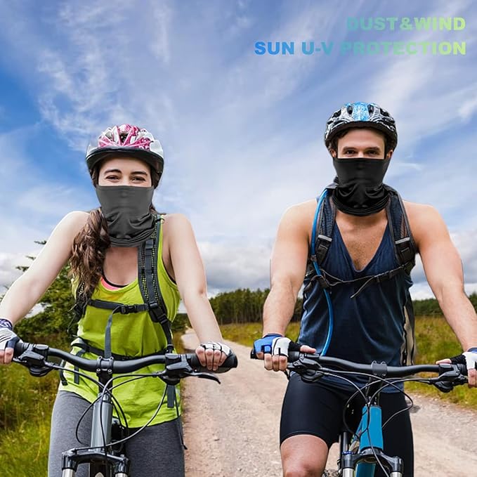 6 Pack Neck Gaiter Balaclava Bandana Gator Face Mask Scart Cover Breathable Sun Protection Headwear for Men Women (6 Pack Multicolor)…