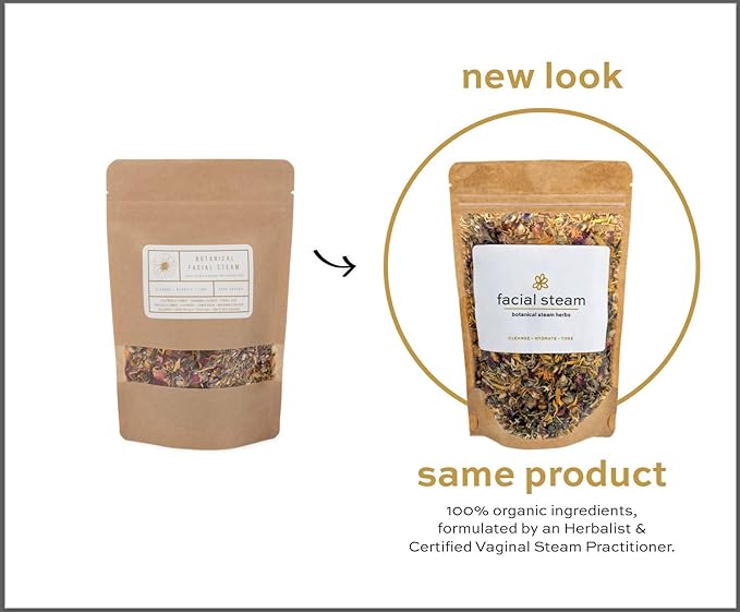 Botanical Facial Steam | 8 Steams | Organic Skin Care | All Skin Types | Cleanse, Hydrate, Tone | USDA Organic Herbs | Wildflower Wellness