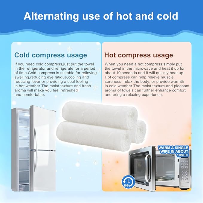 40 Moist Cotton Towel Bulk Moist Towelettes Individually Wrapped