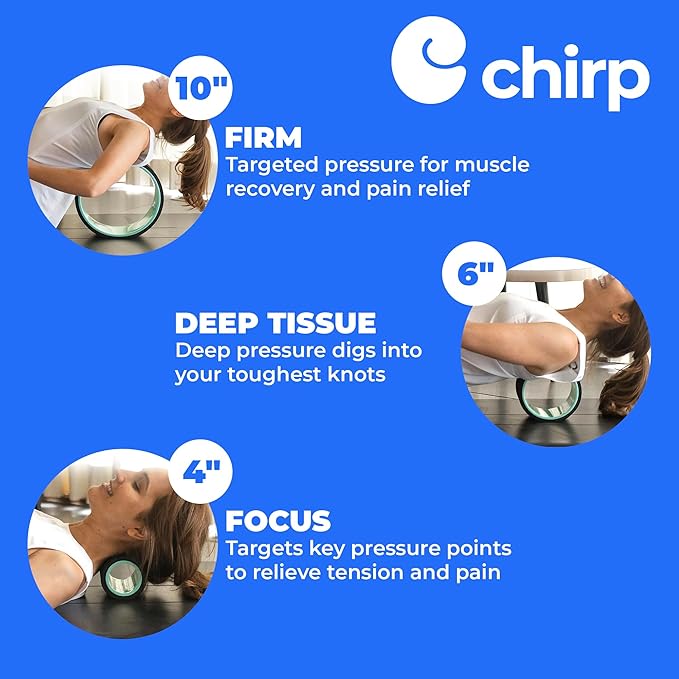 Chirp Wheel+ Foam Roller 3-Pack, Back & Neck Pain Relief, Mint