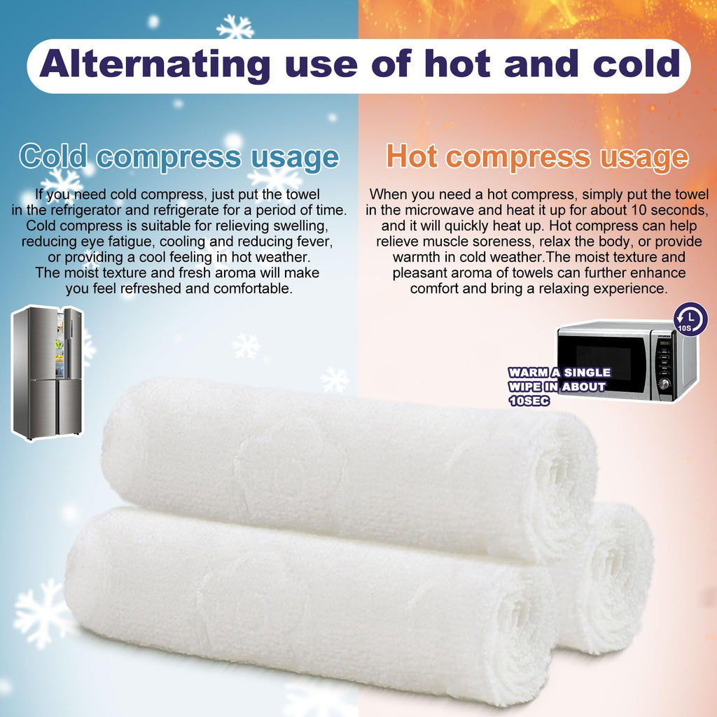 Moist Cotton Towel Bulk Moist Towelettes Individually Wrapped,White Towel Services,Refreshment Pre Moistened Towels for Dentist Travel Sport Party Hotel （Lavender,200)