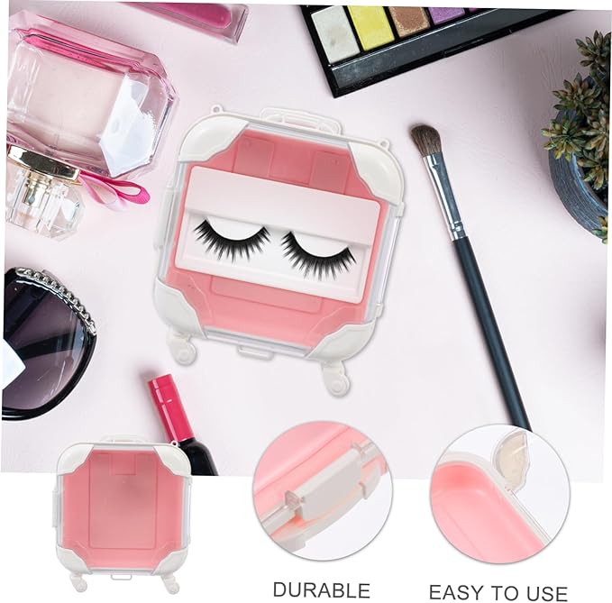GALPADA Creative Eyelash Storage Box Faux Eyelash Organizer Case Portable Makeup Container Travel-Friendly Design for Beauty Enthusiasts