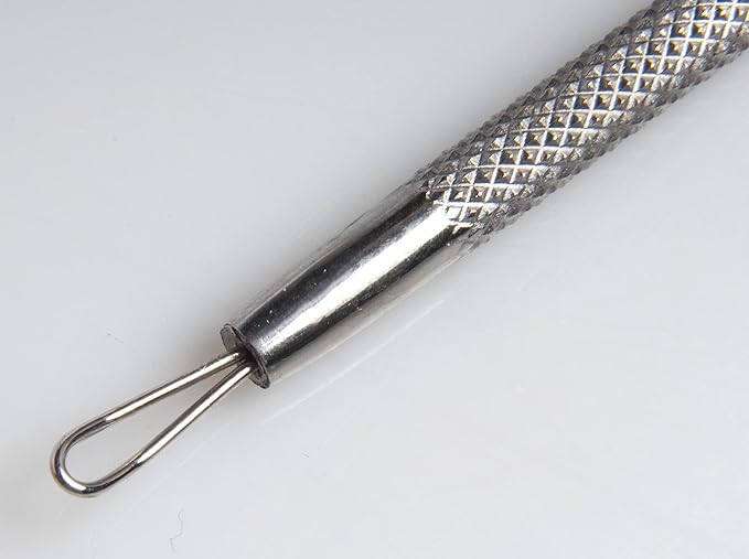 Diane Two-Sided Comedone Extractor Tool, Stainless Steel Blackhead and Whitehead Remover for Clearer Skin
