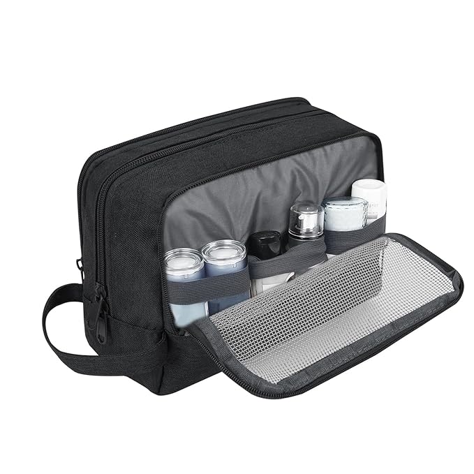 WANDF Travel Toiletry Bag for Men, Small Dopp Kit for Toiletries
