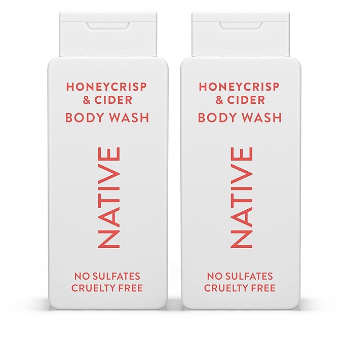 Native Body Wash with Naturally Derived Ingredients – Honey Crisp & Cider – Sulfate & Paraben Free – For Women & Men – Skin‑Loving Cleanser – 18 oz (2‑Pack)