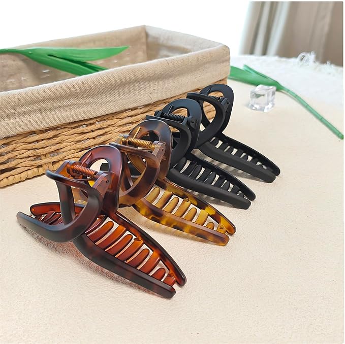 Nalodu 5 Inch Hair Claw Clips Extra Large No Slip Big Matte XL Clip for Thick Curly Long Hair Women, 4 Pack