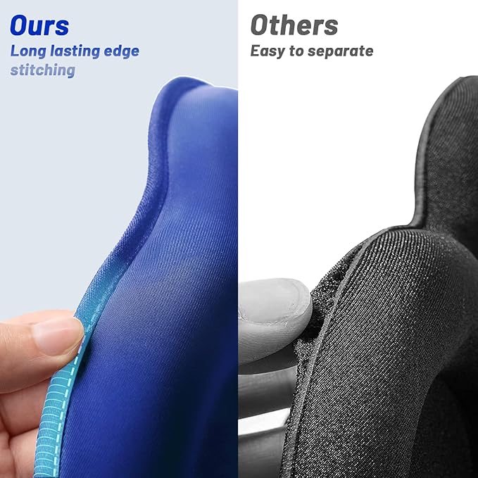 Sleep Eye Mask for Men Women, Lash Extensions 3D Sleeping Mask, Travel Blackout Night Blindfold Eye Shade Cover with Adjustable Strap (Blue)
