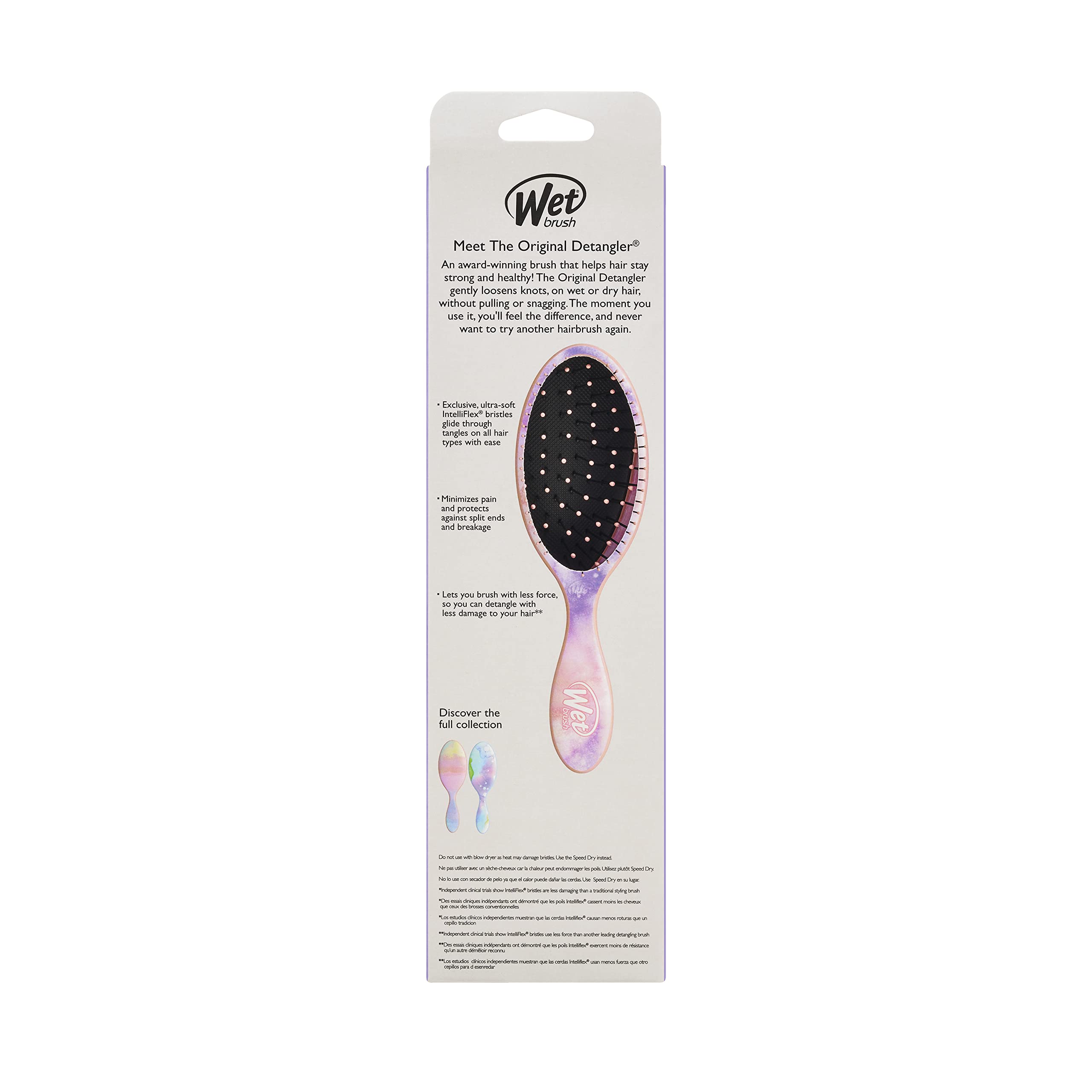 Wet Brush Original Detangler Hair Brush, Color Wash, Watermark, Ultra-Soft IntelliFlex Bristles - Detangling Hairbrush Glides Through Tangles For Wet, Dry & Damaged Hair, Women & Men
