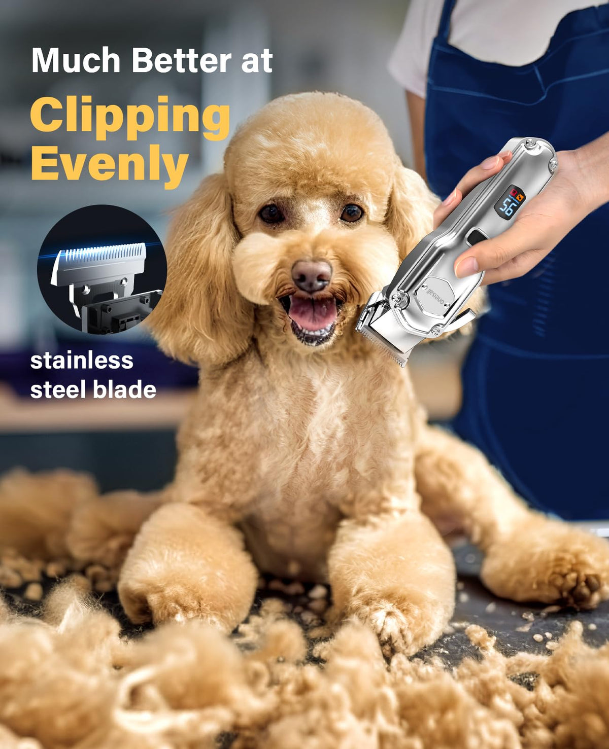 oneisall Dog Clippers Grooming Kit for Thick Coats & Heavy Duty