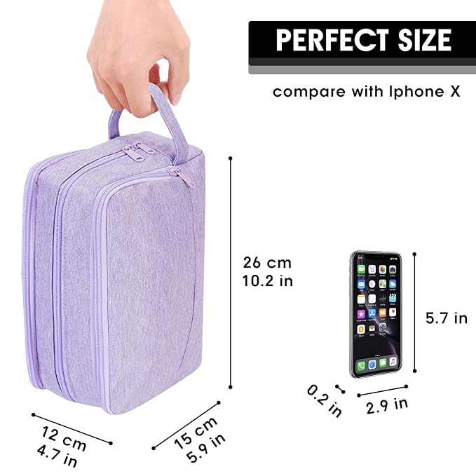 WANDF Travel Toiletry Bag for Men, Small Dopp Kit for Toiletries