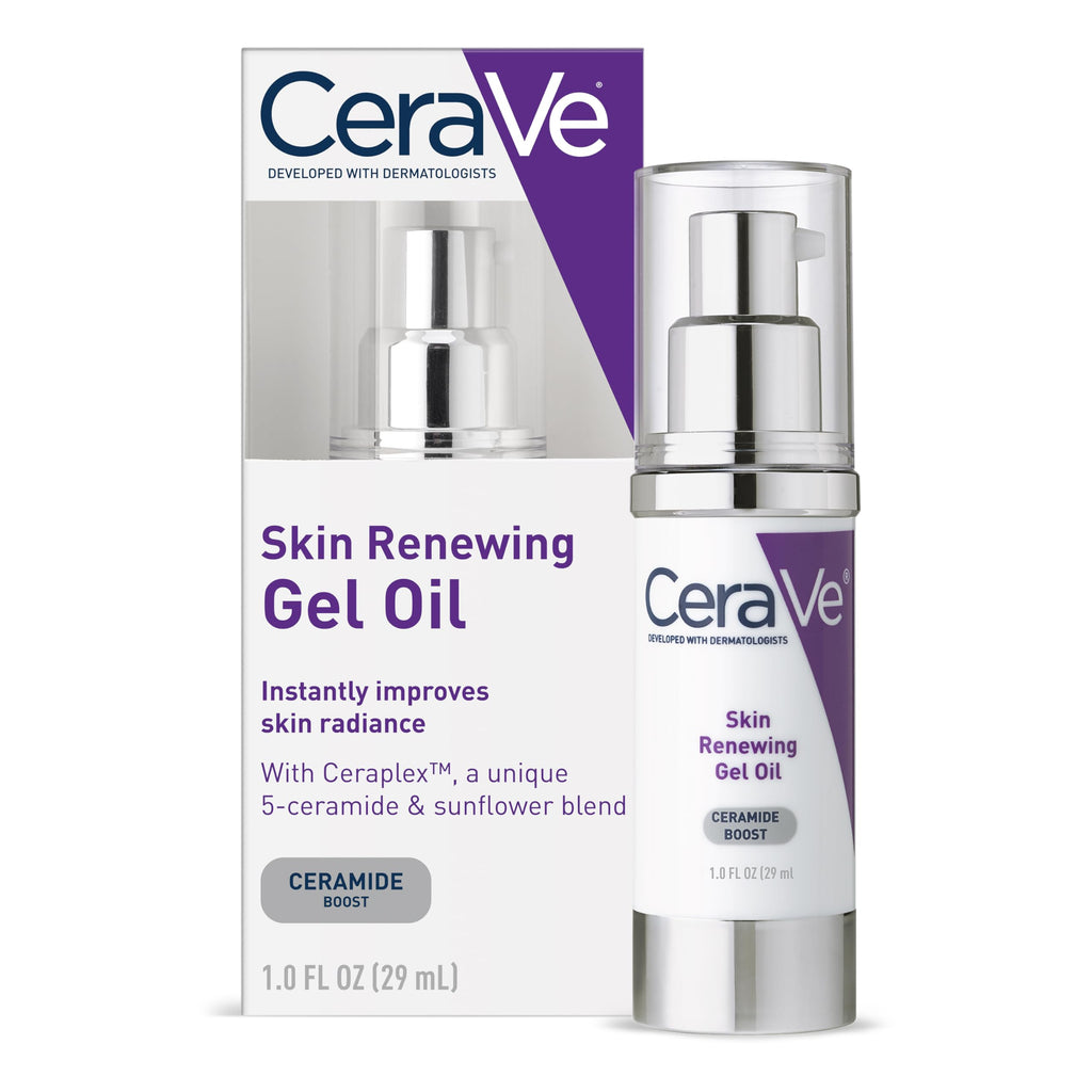 CeraVe Skin Renewing Gel Oil, Hydrating Hyaluronic Acid Serum for Face, 1oz