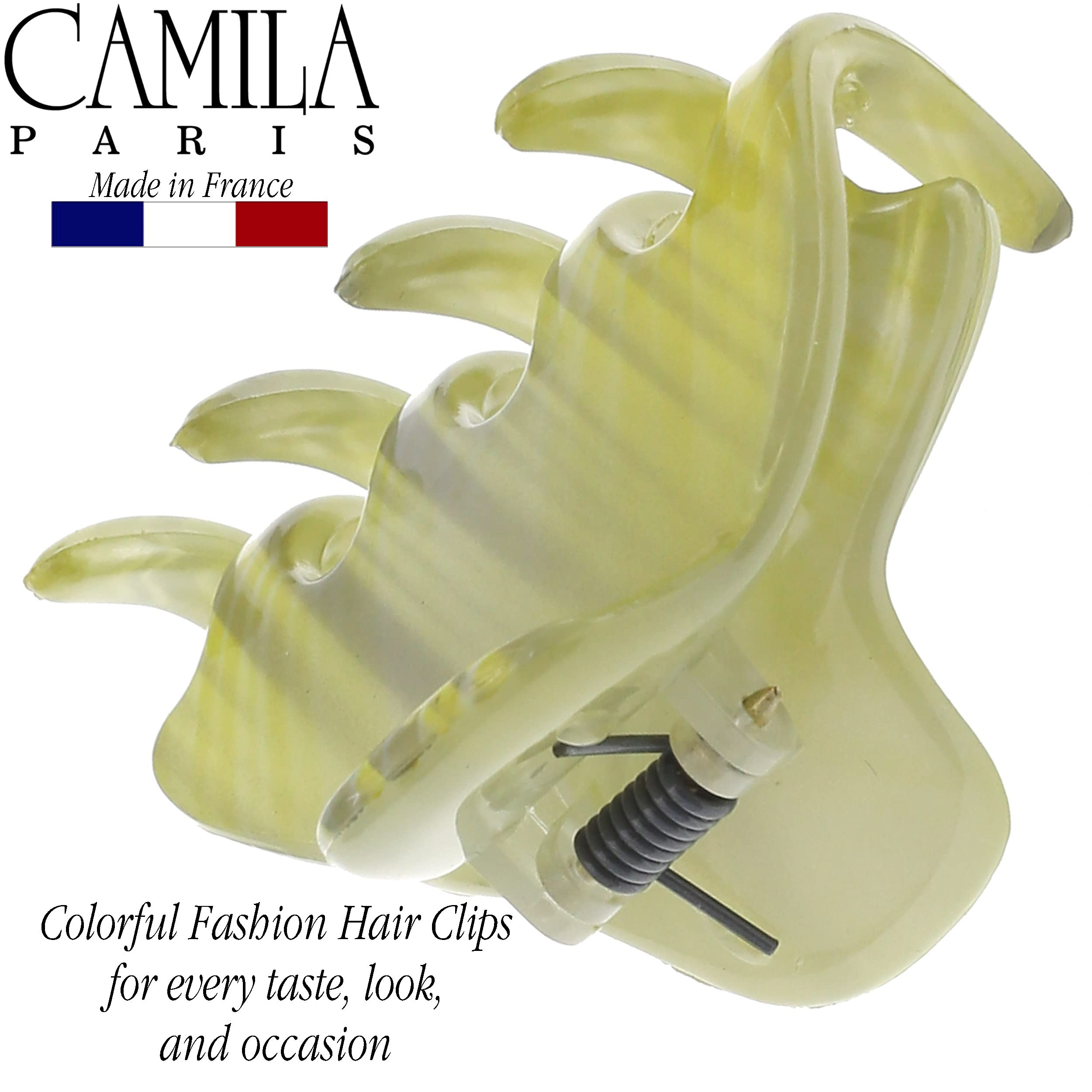 Camila Paris CP3196 French Small Hair Clips for Women, 1.75" Small Claw Clip Fashion Styling Mini Hair Clip Accessories for Women, Strong Hold No Slip Grip Cute Claw Clips, Made in France