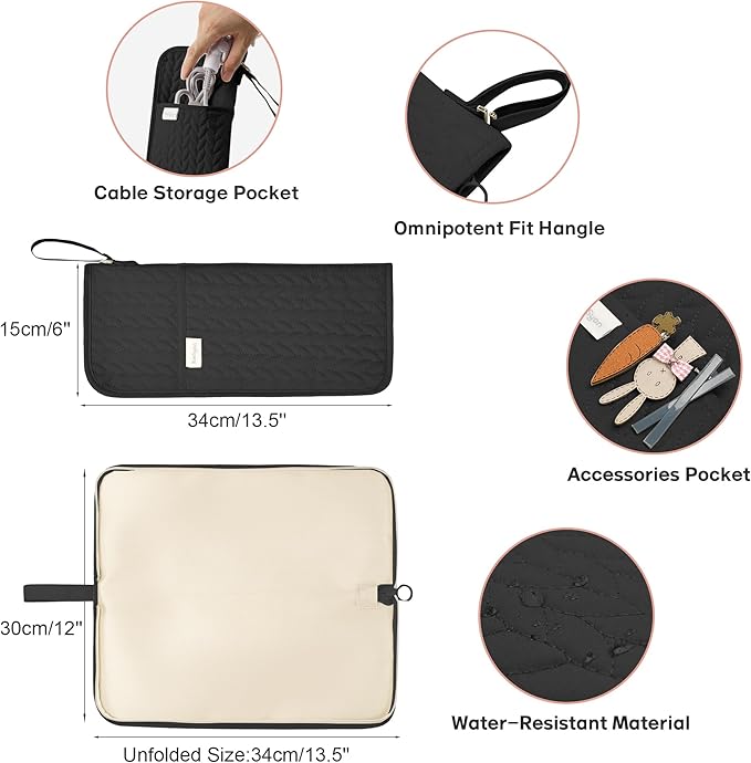 KarSyon Hot Tools Organizer Heat Resistant Mat Case Hair Tools Holder Travel Bag Portable Hair Styling Tools Cover Pouch for Curling Iron,Flat Iron,Hair Straightener (Black)