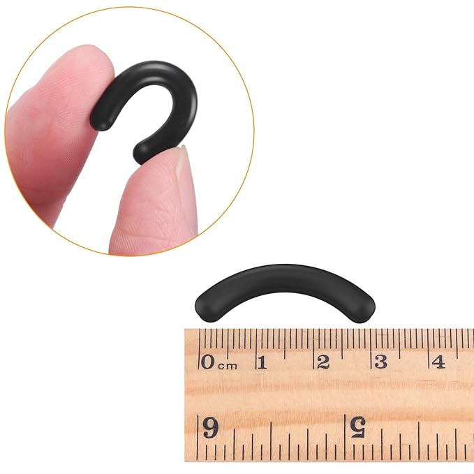 Zhehao Eyelash Curler Refill Pads, Silicone, Universal Fit, Clear Box, Black