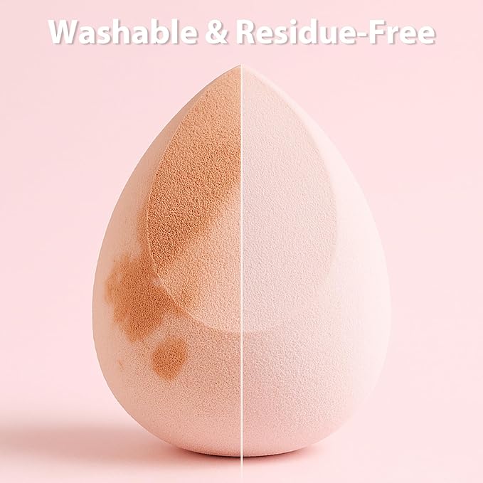 Foonbe Makeup Sponge Set, 7 Pcs Multi Colored Blender Sponges