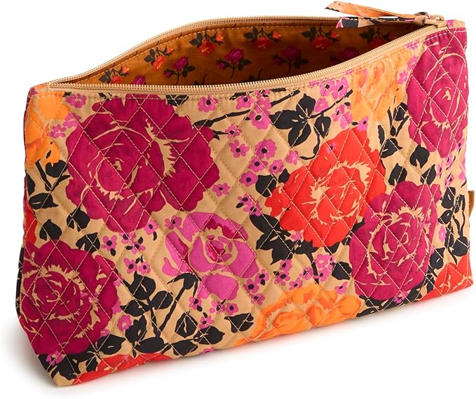 Premium Cotton Large Pouch, Coming Up Roses, One Size