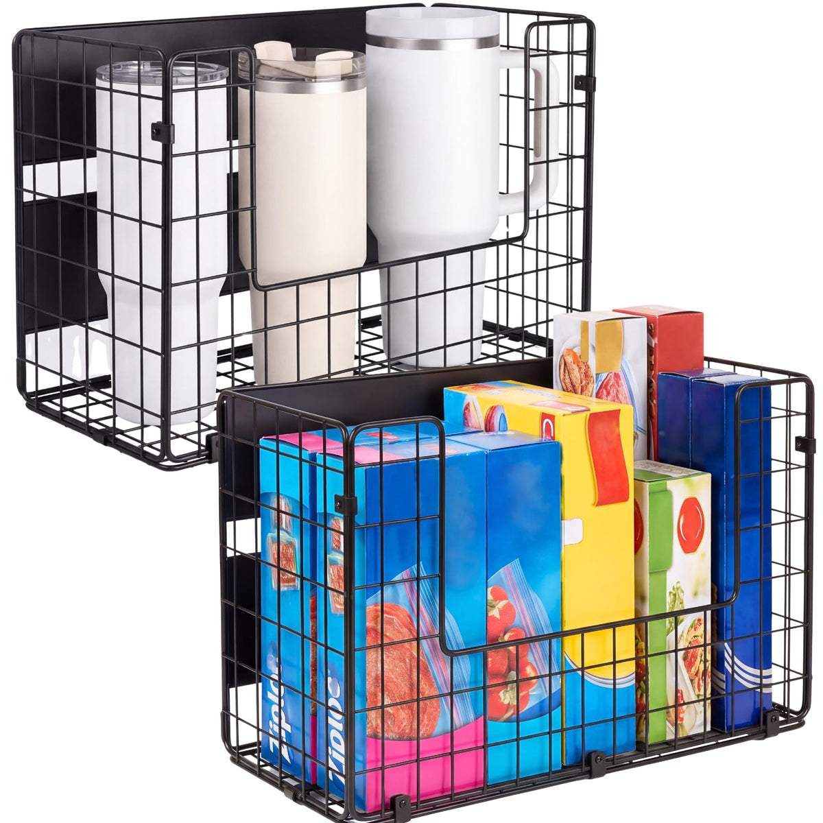 Ofiray-home Magnetic Shelf for Fridge, Large Basket for Aluminum Foil