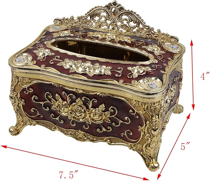 Geesatis Tissue Box Cover, Rectangle Tissue Box Holder,7.5''x5''x4''