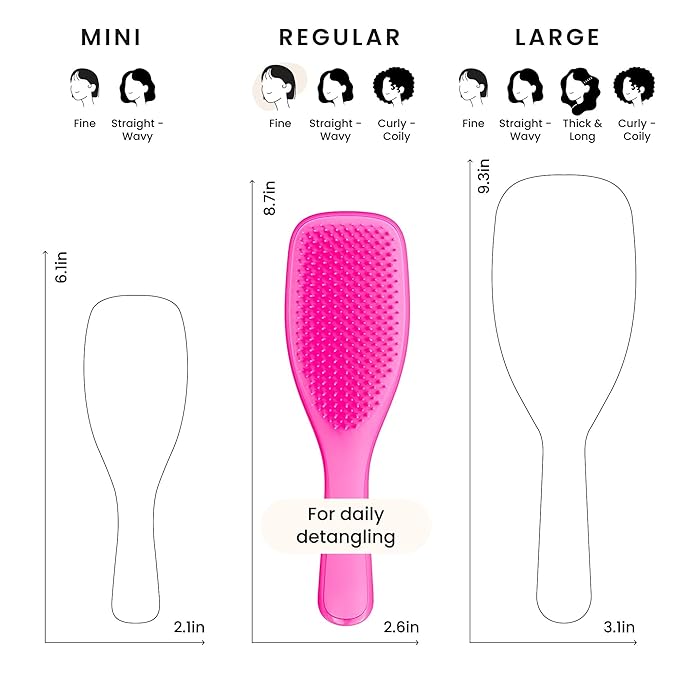 Tangle Teezer Fine Ultimate Detangler Brush for Fine Hair, Runway Pink