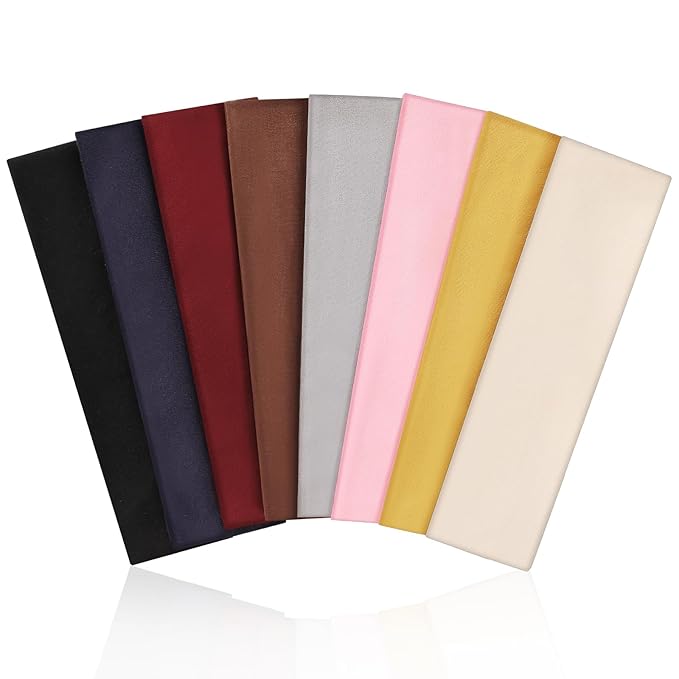 Fishinsea 8 Pack Sport Headbands for Women, Elastic Soft Fabric Non-Slip Hair Bands Hair Warp for Daily Workout Yoga Running Sports, Combo 7