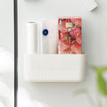 MORNITE Magnetic Cup Storage Holder for Fridge, Locker Magnetic Organizer Bin Basket for Pen,Mail,Card,Laundry,Board,Large Size,White
