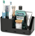 Homtalker Toothbrush Holders for Bathroom Counter - Detachable Bathroom Organizer and Storage Electric Toothbrush and Toothpaste Holder, Bathroom Decor Accessories for Countertop, Shower, Sink