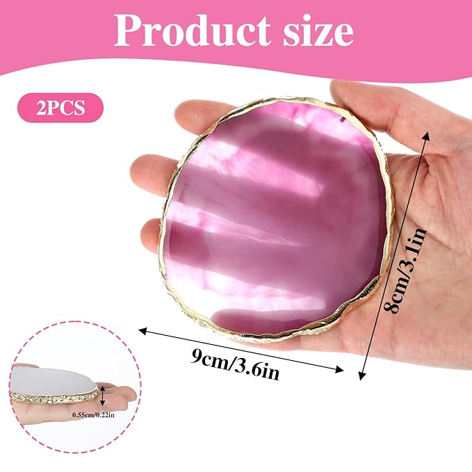 MBAIYO 2PCS Nail Art Palette, Resin Nail Plates Makeup Mixing Palettes Gilded Edge Polish Palette Mixed Color Painting Irregularity Palettes Display Board for DIY Manicure Art Design Foundation Makeup