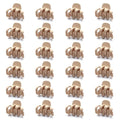 Cobahom 24 Pack Small Hair Claw Clips 1.2 Inch Matte Hair Clips for Thin Hair No-Slip Mini Hair Clips Hair Styling Accessories for Women and Girls (Matte Apricot)